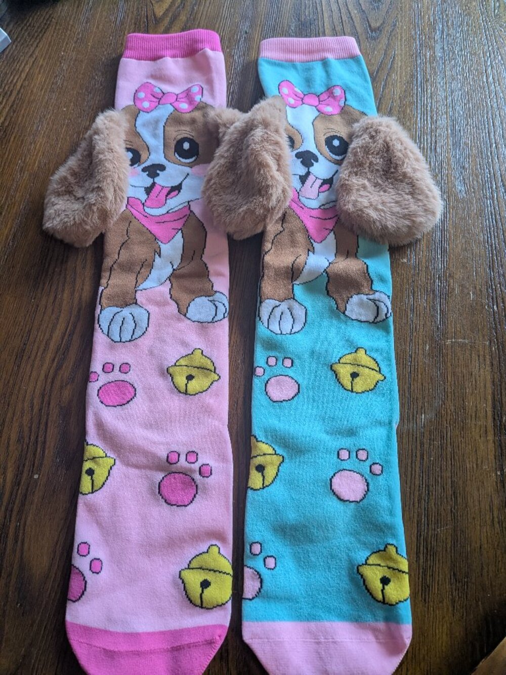 Kids Character Puppy Knee High Socks Girls NEW